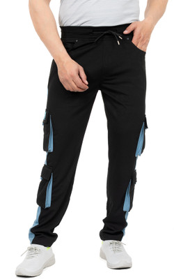 GEE 5 Self Design Men Black Track Pants