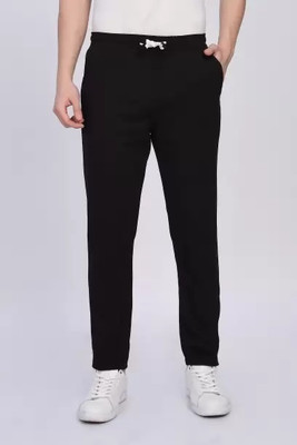 BACARDO Solid Men Black Track Pants