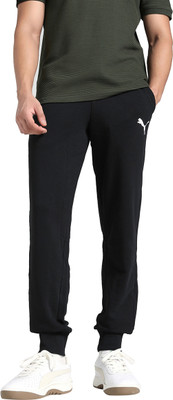 PUMA Solid Men Black Track Pants