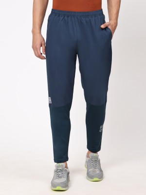 DIDA Solid Men Blue Track Pants