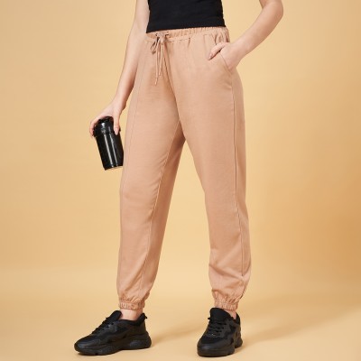 Ajile By Pantaloons Solid Women Brown Track Pants