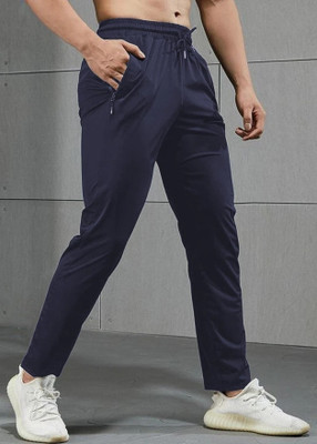 Bellwit Solid Men Dark Blue Track Pants