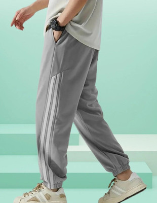 METRONAUT Striped Men Grey Track Pants