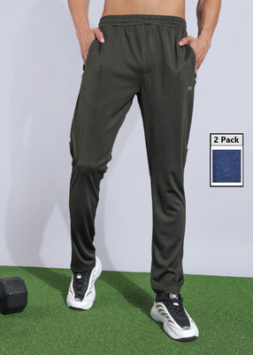 Force NXT Anti Viral Anti Odour Cool Solid Men Blue, Olive Track Pants