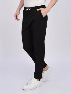 j s fashion Solid Men Black Track Pants