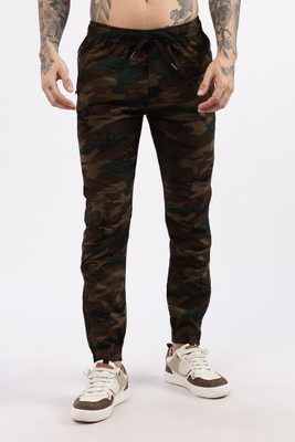 24 Street Solid Men Brown Track Pants