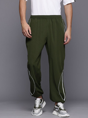 HRX by Hrithik Roshan Solid Men Green Track Pants