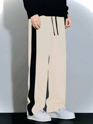 NFTRENDLYY Solid Men Beige Track Pants
