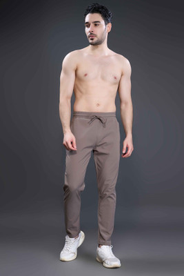 Maxzone Solid Men Grey Track Pants