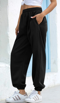 PROGENY Solid Women Black Track Pants