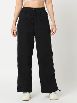 Globus Solid Women Black, White Track Pants