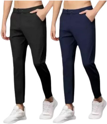 SUMITGARMENT Solid Men Black, Blue Track Pants