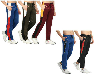 Indistar Solid Men Multicolor Track Pants