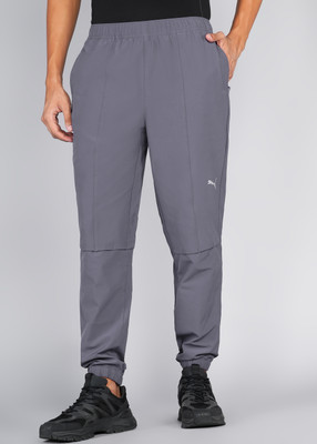 PUMA Solid Men Grey Track Pants