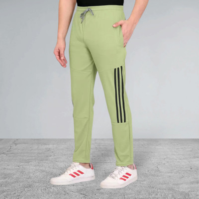 HouseOfCommon Striped Men Black Track Pants