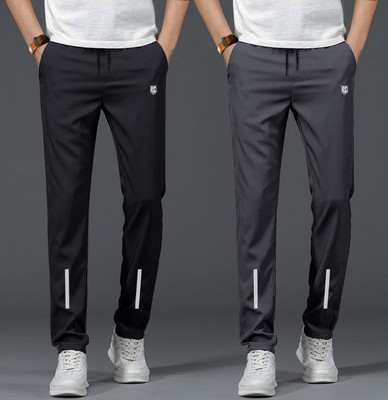 ROYSTER CALLUS Solid Men Black, Grey Track Pants