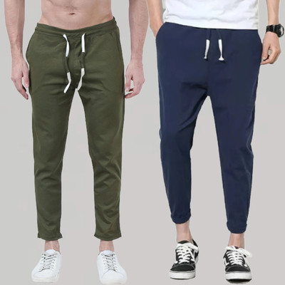 BE SWADESHI Self Design Men Blue, Olive Track Pants