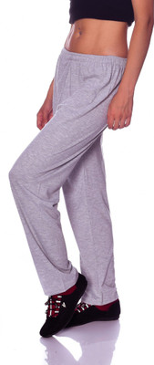 Weboasis Solid Women Grey Track Pants