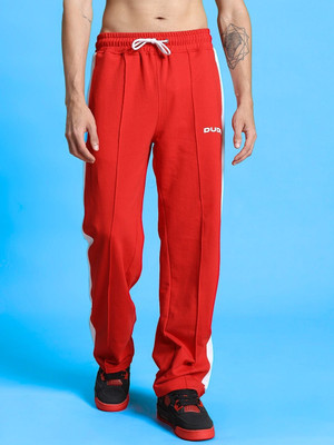 WEARDUDS Self Design Men Red Track Pants