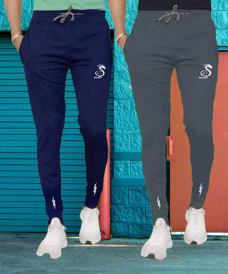 sonizeed f Printed Men Grey, Blue Track Pants