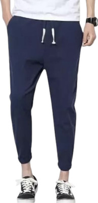 HouseOfCommon Solid Men Blue Track Pants