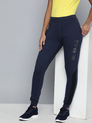 HRX by Hrithik Roshan Printed Women Blue Track Pants