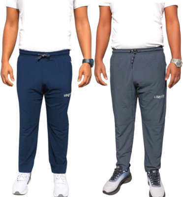 UBROFIT Solid Men Dark Blue Track Pants