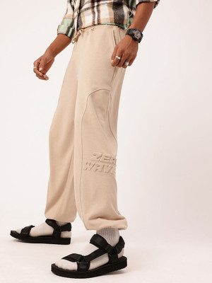Kook N Keech Washed Men Beige Track Pants