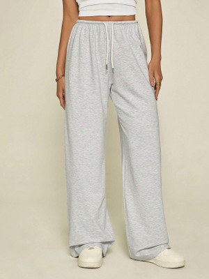 Dockstreet Striped Women Grey Track Pants
