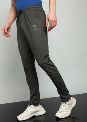 YUNEK Solid Men Grey Track Pants
