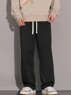 Pricha Solid Men Black Track Pants