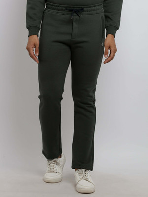 Status Quo Solid Men Dark Green Track Pants