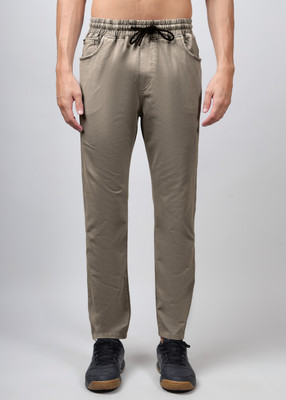 HAUWER Solid Men Brown Track Pants