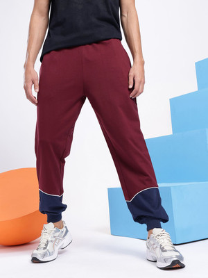 AEROPOSTALE Colorblock Men Maroon Track Pants