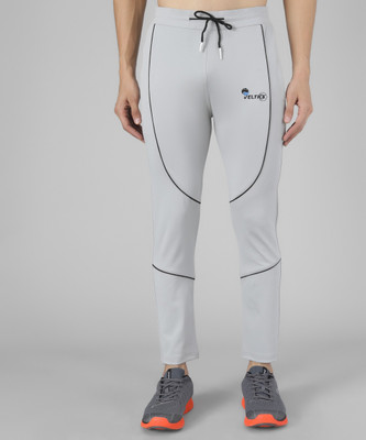 Veltick Solid Men Grey Track Pants