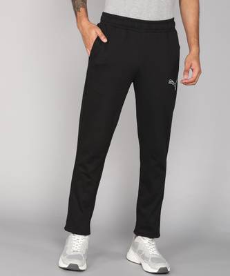 PUMA Pants Solid Men Black Track Pants Price History