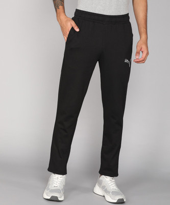 PUMA Pants Solid Men Black Track Pants