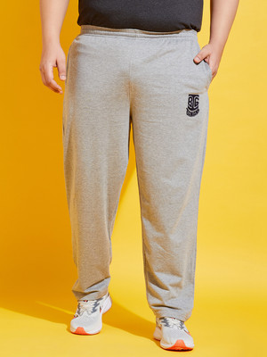 bigbanana Solid Men Grey Track Pants
