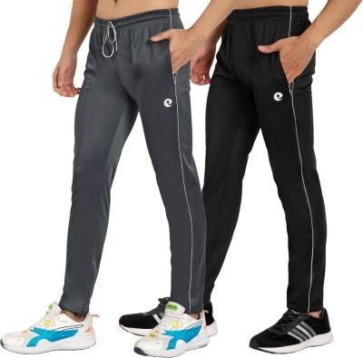 ESTRO Solid Men Black, Grey Track Pants