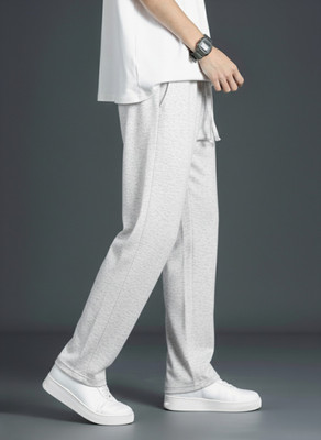 Dockstreet Solid Men White Track Pants