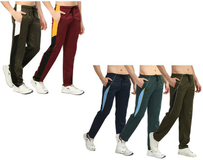 Indistar Solid Men Multicolor Track Pants