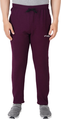 FEEL TRACK Solid Men Purple Track Pants