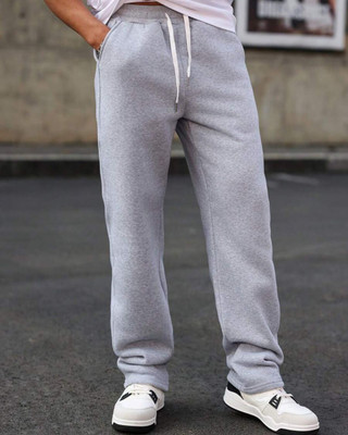 FLYNOFF Solid Men Silver Track Pants