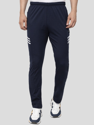 Zeffit Solid, Self Design Men Dark Blue Track Pants