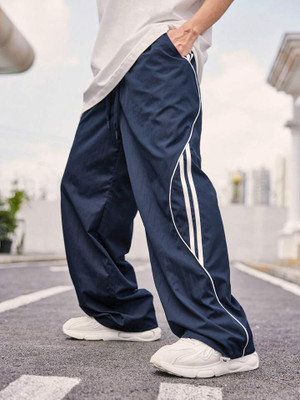 Tabadtod Solid Men Dark Blue Track Pants