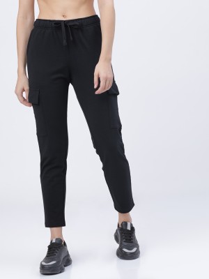 Tokyo Talkies Solid Women Black Track Pants