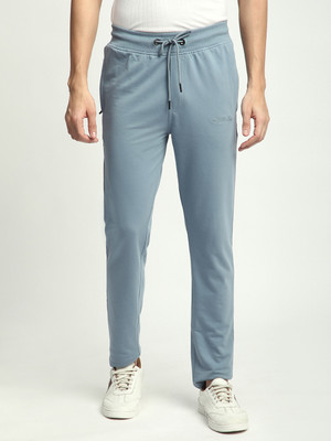 Stitch Hub Solid Men Grey Track Pants