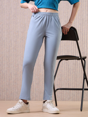 TECHNOSPORT Solid Women Light Blue Track Pants