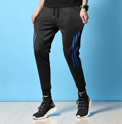 LALWANI COLLECTION Solid Men Black Track Pants