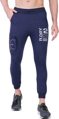 Raysx Graphic Print Men Blue Track Pants